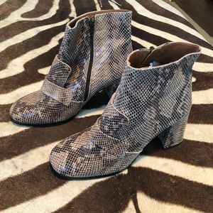 Snakeskin Booties